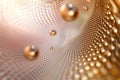 looping animation of abstract spheres, constantly shifting in size and position, with a subtle