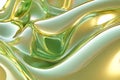 looping animation of light green liquid flowing through golden channels, creating a seamless and