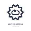 looping arrows icon on white background. Simple element illustration from UI concept Royalty Free Stock Photo