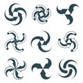 Looping arrows vector abstract symbol collection