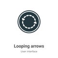 Looping arrows vector icon on white background. Flat vector looping arrows icon symbol sign from modern user interface collection