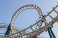 KAATSHEUVEL, THE NETHERLANDS - November 12, 2018: looping part used for a roller coaster. shot on a clear sunny day. Royalty Free Stock Photo