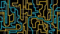 Looping Seamless Circuit Maze Background.