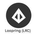 Loopring LRC. Vector illustration crypto coin i Royalty Free Stock Photo