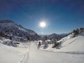 Ski loops at Rofan mountains at the Alps in Tyrol, Austria Royalty Free Stock Photo