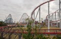 The loops of a scaring roller coaster in Nagashima, Kuwana Royalty Free Stock Photo