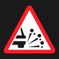 Loose chippings and gravel flat icon