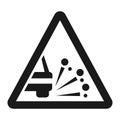 Loose chippings and gravel line icon