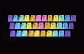 Losse rainbow colours computer keyboard keys