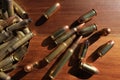 Loose 9mm ammunition Royalty Free Stock Photo