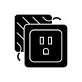 Loose outlet black glyph icon