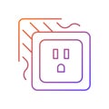 Loose outlet gradient linear vector icon