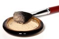 Loose Powder with Kabuki Brush Royalty Free Stock Photo