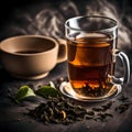 Loose tea leaves - ai generated image Royalty Free Stock Photo