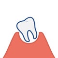 Loose tooth icon Royalty Free Stock Photo