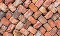 Colorful wall of loosely piled bricks Royalty Free Stock Photo