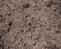 Loosened soil ready for planting crops as background