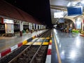 Lop Buri, Thailand - July, 24, 2023 : Lop Buri railway station at Lop Buri, Thailand