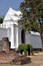 Lop Buri, Thailand: Topiary Elephant & Palace Gate Royalty Free Stock Photo