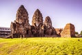 Lopburi Monkey Temple in Thailand. Phra Prang Sam Yot temple with monkey, ancient architecture in Lopburi, Thailand Royalty Free Stock Photo