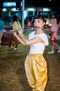 Lopburi, Thailand : Woman blowing Fruita.