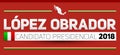 Lopez Obrador Candidato presidencial 2018, presidential candidate 2018 spanish text, Mexican elections