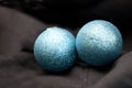 Lopsided blue balls Royalty Free Stock Photo