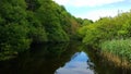 Lopwell dam Pond . River Tavy Royalty Free Stock Photo