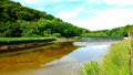 Lopwell dam Pond . River Tavy Royalty Free Stock Photo