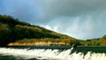 Lopwell Dam, River Tavy ,Dartmoor ,Devon Royalty Free Stock Photo