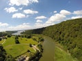 Lopwell Dam and the river Tavy Dartmoor, Devon uk Royalty Free Stock Photo