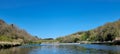 Lopwell Dam River Tavy from dartmoor Royalty Free Stock Photo