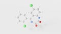 lorazepam molecule 3d, molecular structure, ball and stick model, structural chemical formula benzodiazepines