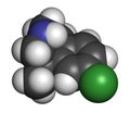 Lorcaserin obesity drug molecule.