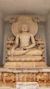 Lord Buddha`s statue in meditation hands posture at Shanti Stupa, Dhauli giri Hills, Bhubaneswar Royalty Free Stock Photo