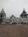 A lord budha white colour temple looking veri pretty