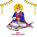 Lord cheti chand jhulelal jayanti card celebration background