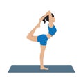 lord of dance asana. Vector illustration decorative design Royalty Free Stock Photo