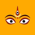 Lord Durga eyes gesture with an angry style