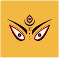 Lord Durga face illustration. Shakti face icon