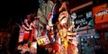 lord durga immersion rally during dussehra festival at night in India Oct 2019