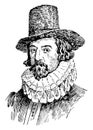 Lord Francis Bacon, vintage illustration