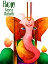 Lord Ganapati for Happy Ganesh Chaturthi festival background