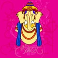 Lord Ganapati for Happy Ganesh Chaturthi festival background Royalty Free Stock Photo