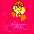 Lord Ganapati for Happy Ganesh Chaturthi festival background Royalty Free Stock Photo