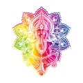 lord Ganesh image. God with elephant head. vector Illustration Royalty Free Stock Photo