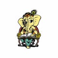 Lord ganesh vector illustration.