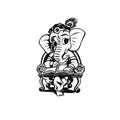 Black lord ganesh vector illustration design.