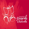 Lord ganesha design for ganesh chaturthi mahotsav festival Royalty Free Stock Photo