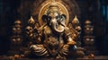 Lord Ganesha, Deva, Brahman Ganapatya, Saguna Brahman Panchayatana puja, in Hinduism, the elephant-headed god of wisdom Royalty Free Stock Photo